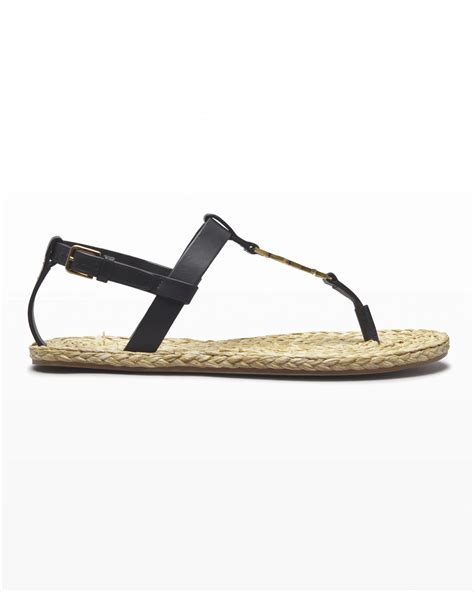 ysl flat sandals replica|saint laurent farrah sandals.